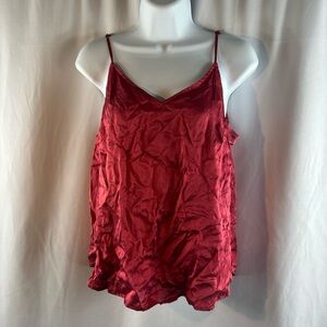 Floreat silk adjustable spaghetti strap cami M